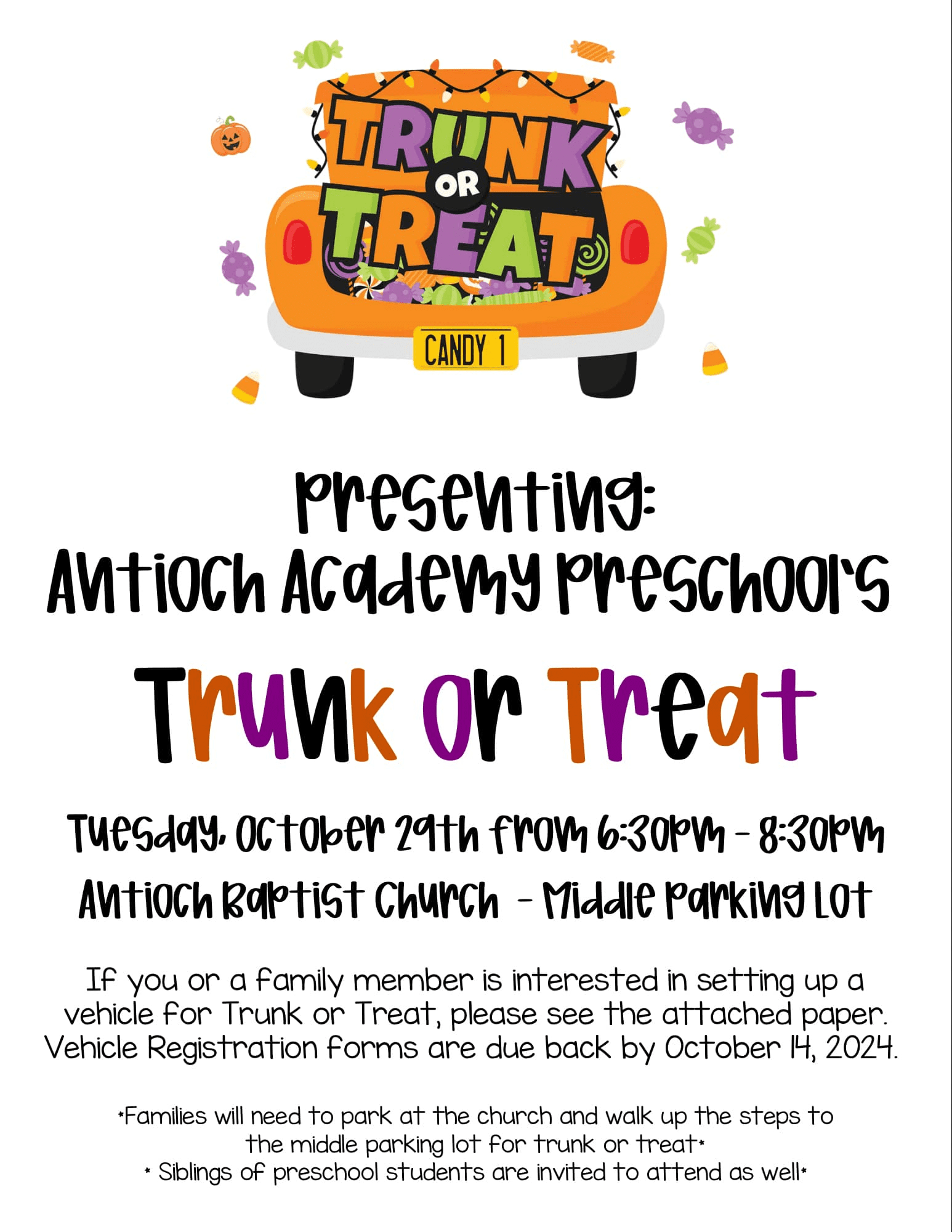 Antioch Baptist Trunk or Treat 2024